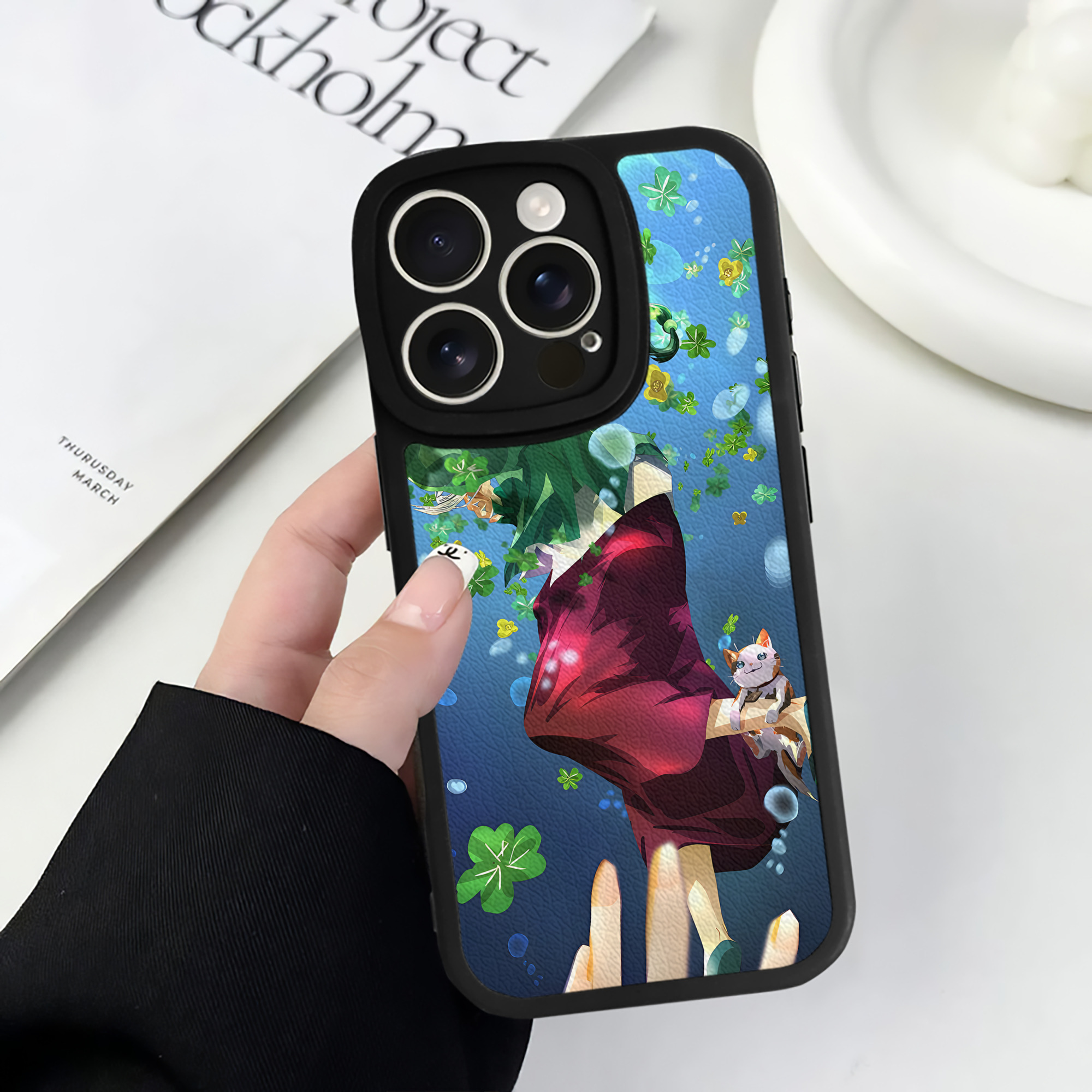 （画像用） 薬屋のひとりごと The Apothecary Diaries 【iPhone 16シリーズ対応】シリコンスマホケース（レザー調） 材質：シリコン